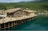 Reconstructie van het dorp op palen uit de bronstijd